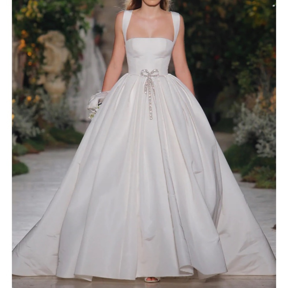 Reem Acra “Melody of Grace” Wedding Gown in Cream, Style 5955